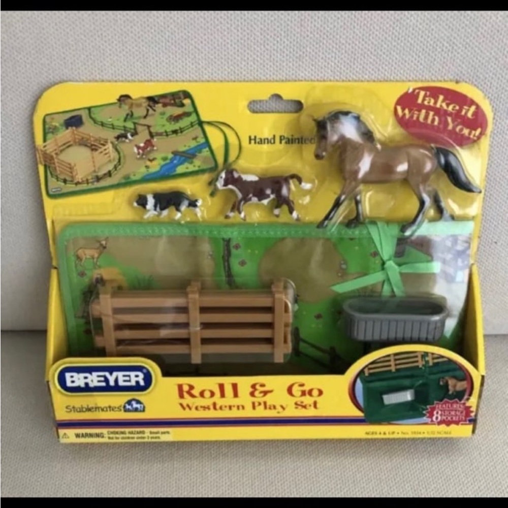 BREYER STABLEMATES ROLL & GO WESTERN PLAY SET NEW IN PACKAGE NIB